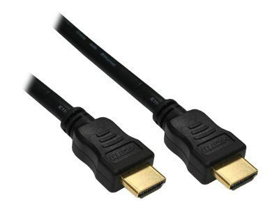 InLine HDMI Kabel High Speed mit Ethernet, schwarz/gold 1,5m