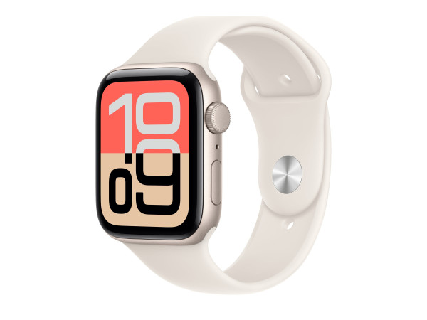 Apple Watch SE 3 (silber, Aluminium, 44 mm, Sportarmband