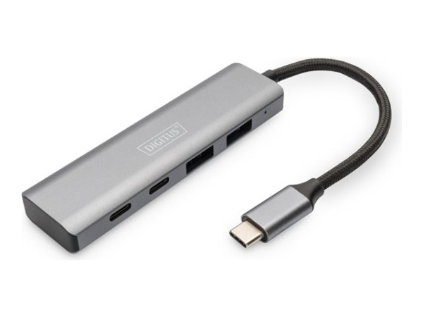 Digitus USB-C 4-Port 2x USB A + 2x USB-C (silber)