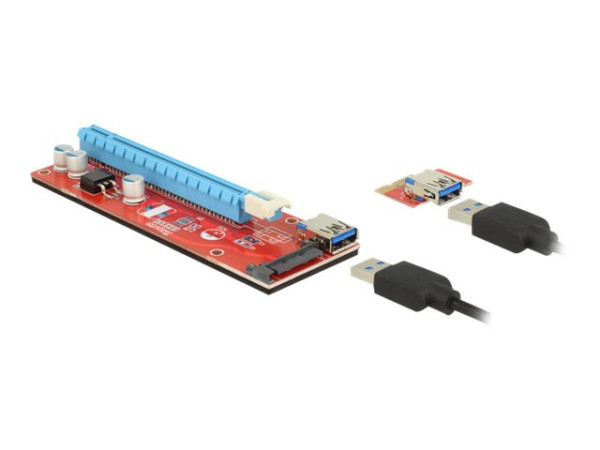 DeLOCK Riser Card PCI x1 > x16 USB Kabel | Strom