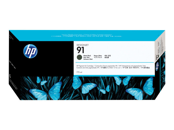HP C9464A|91 Tintenpatrone schwarz matt, Inhalt 775 ml für