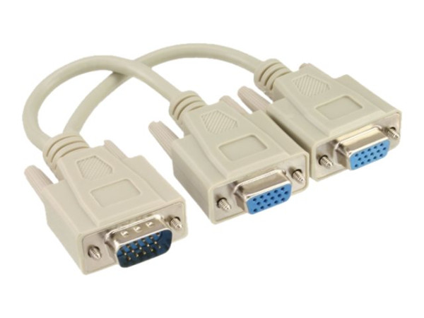 InLine® VGA Y-Adapterkabel, VGA Stecker auf 2x VGA Buchse