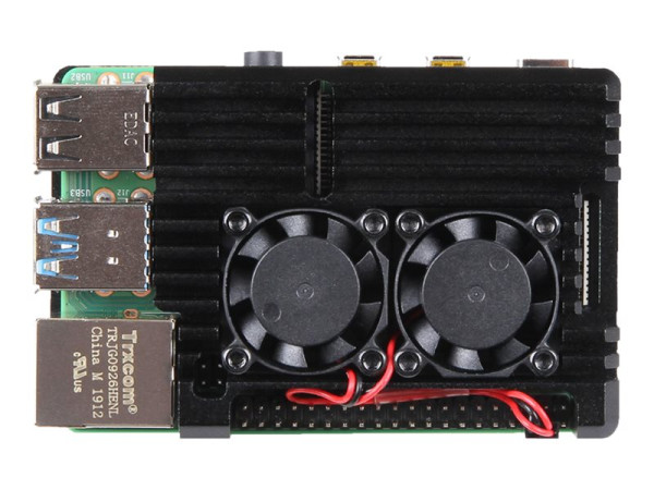 Raspberry Pi Gehäuse für Raspberry Pi 4 aktiv Alu