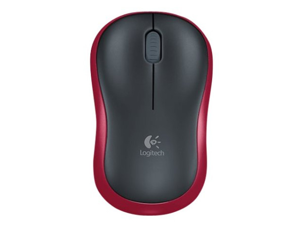 Maus Logitech Wireless Mouse M185 schwarz/rot