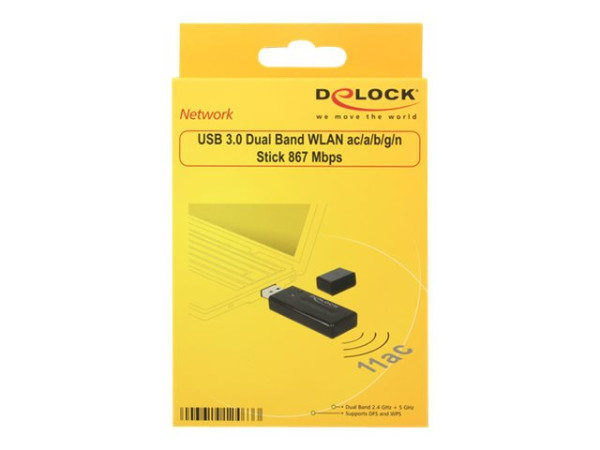 DeLOCK WLAN USB3.0 Stick bk schwarz