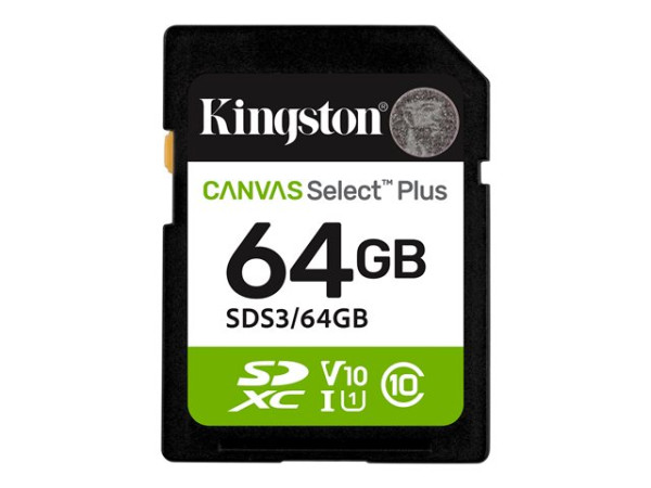 Kingston Canvas Select Plus 64 GB SDXC (UHS-I U1, Class 10,