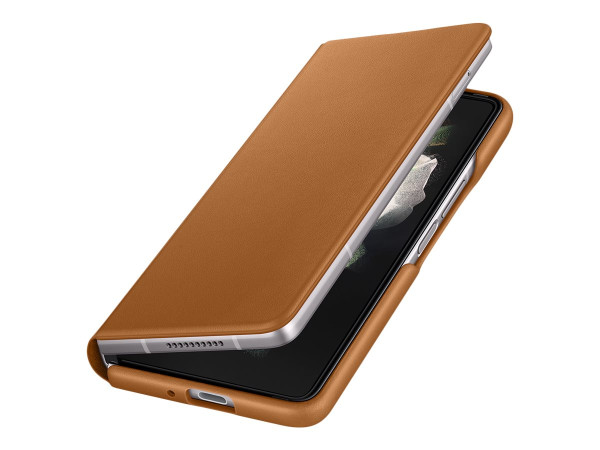 Samsung Sam Leather Flip Cover Gal.Z Fold3 camel