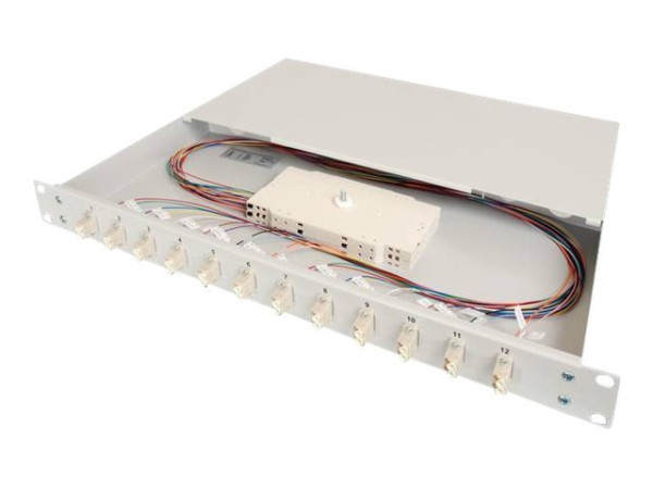 Digitus LWL Spleißbox, bestückt, LC, OS2 (grau)