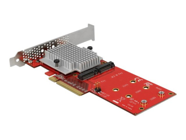 DeLOCK PCIe x8>2x int. NVMe M.2 Key M LP intern: