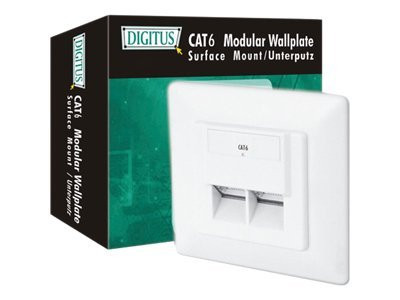 NW TP Dose Digitus, unterputz, 2 x RJ45, CAT6/CI.E, weiss