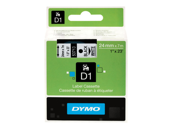 Dymo D1-Schriftband S0720930 24 mm x 7 Meter, schwarz auf