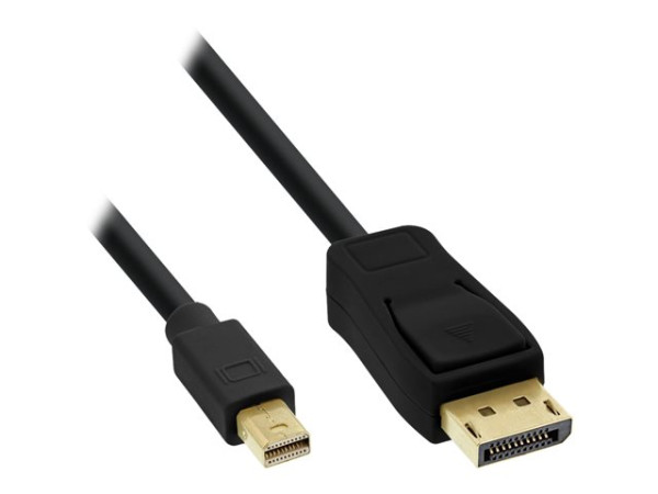 InLine Mini DisplayPort zu DisplayPort Kabel, schwarz, 1m