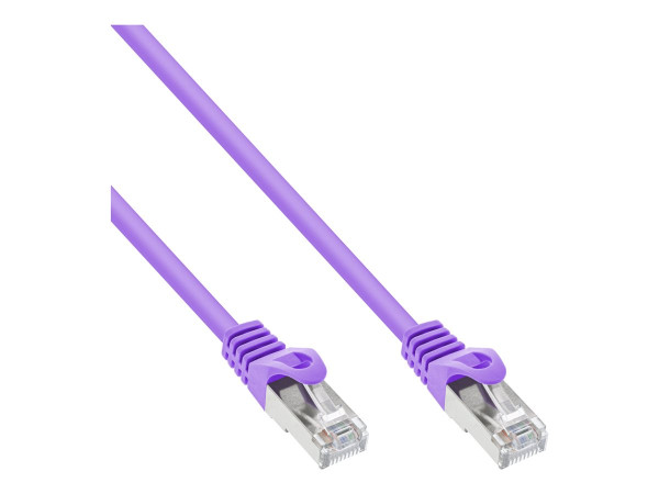 Patchkabel, SF/UTP, Cat.5e, purple, 0,25m RJ45 (Inline)