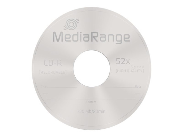 CD-R MediaRange 700MB 25pcs Spindel 52x