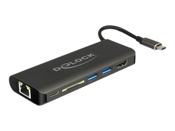 DeLOCK USB C 3.1 Docking HDMI, LAN, USB anthrazit,