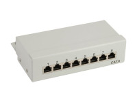 InLine® Patchfeld Cat.6, 8-fach, Desktop, beige InLine® Patchfeld Cat.6, 8-fach, Desktop, beige