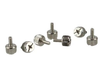 InLineÂ® RÃ¤ndelschrauben, silber, fÃ¼r GehÃ¤use, 12mm, 6er