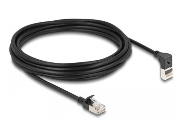 DeLOCK Patchkabel RJ-45 Cat.6a S/FTP, Slim 90Âø gewinkelt