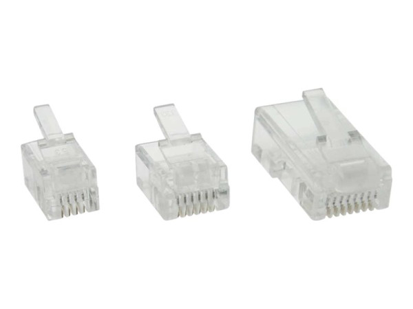 InLine® Modularstecker, 8P8C RJ45 zum Crimpen auf Rundkabel