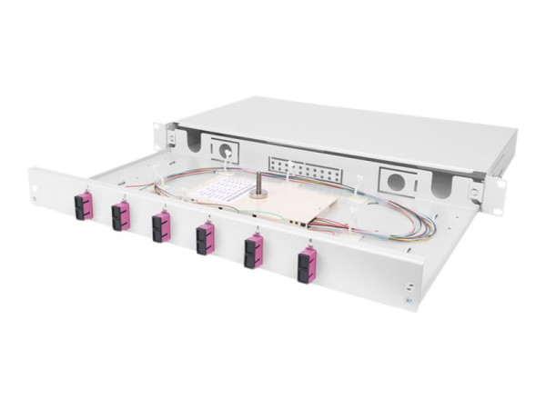 Digitus LWL-Spleißbox, bestückt, 6x SC DX, OM4