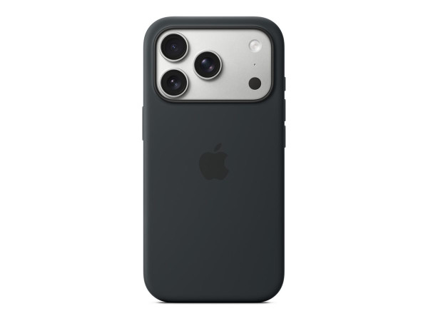 Apple Silikon Case mit MagSafe (schwarz, iPhone 17 Pro)