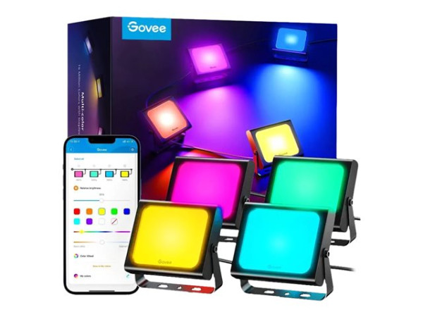 Govee LED Smart Outdoor Flood Lights 4 Pack