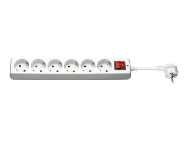 Goobay NK PROTECTOR 4-6 WEISS 1.4m Steckdosenleiste mit Übe