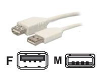 USB-Verl. USB2.0 Typ A -> Typ A St/Bu 3,00m grau