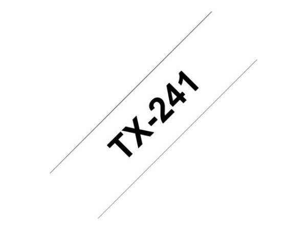 Brother Schriftband TX-241 18 mm, schwarz auf weiß