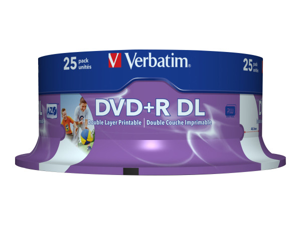 DVD+R DL 8.5GB Verbatim 25er Spindel 8x Printable