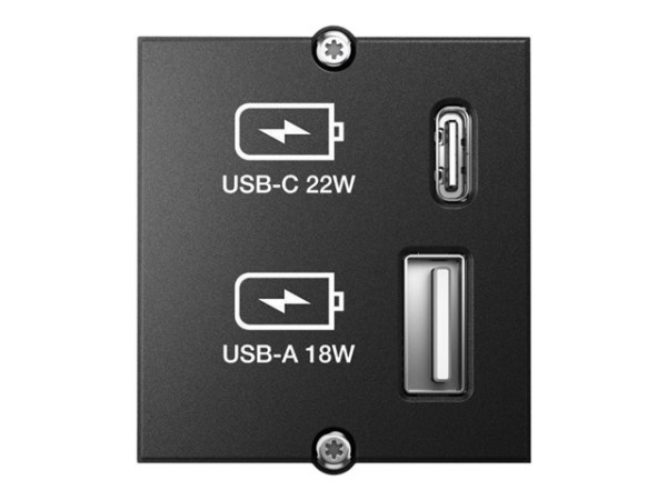 Bachmann Custom Modul USB-Charger, USB-A + USB-C (schwarz,