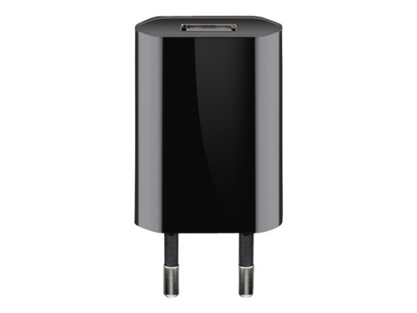 Goobay USB 1Port 5W/1,0A Slim bk | 44949