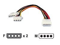 Stromkabel Equip Y-Kabel 1x 13,3cm > 2x 13,3cm St/Bu 0,20m
