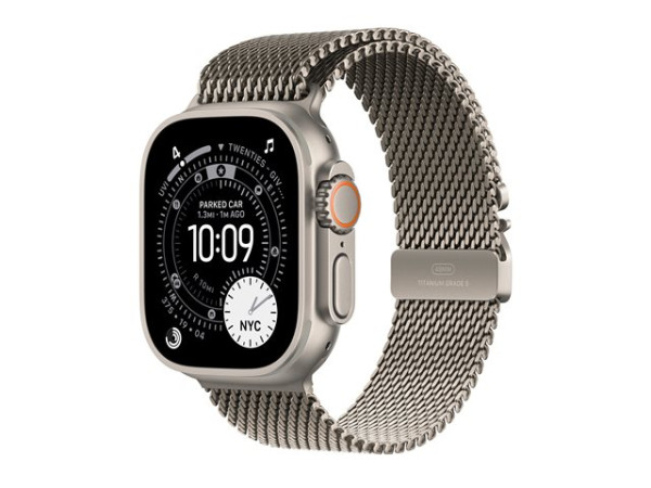 Apple Watch Ultra 3 (titan, 49 mm, Milanaise Armband Titan