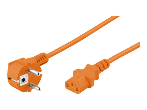 Goobay NK 101 O-300 3m ORANGE Netzkabel Kaltgerätekabe