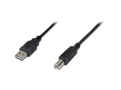 DIGITUS USB 2.0 Anschlusskabel, 5m, schwarz A an B