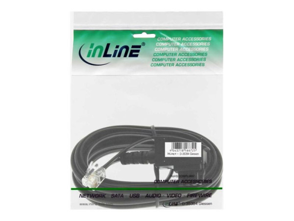 InLine® TAE-F Kabel, 6polig/4adrig, für Import, TAE-F