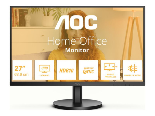 AOC U27B3M (68.6 cm (27 Zoll), schwarz (matt), UltraHD/4K,