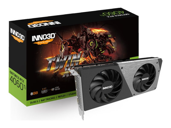 Inno3D GeForce RTX 4060 Ti TWIN X2 (DLSS 3, 3x DisplayPort,