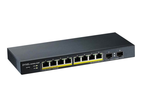 Zyxel Switch 10-Port Gigabit 2-Port SFP, 8-Port PoE+ 77W Sma