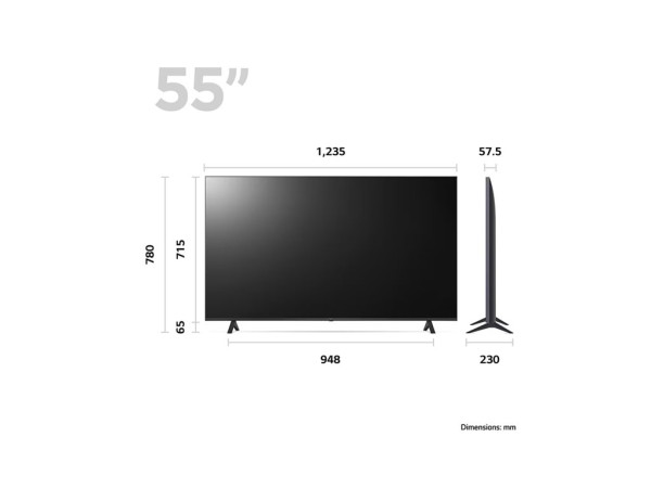 LG Electronics 55UR78006LK (139 cm (55 Zoll), schwarz,