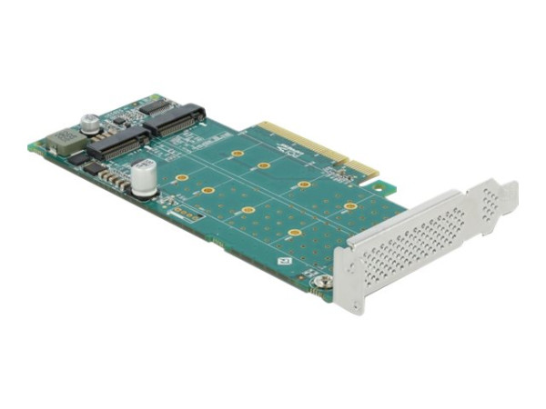 DeLOCK PCIe x8>2x in. M.2 Key-M Bif. LP | 89045