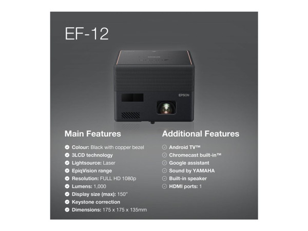 Epson Epso EF-12 bk 1000 FHD LSR