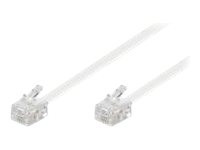 Goobay (ohne Kennzeichnung) TEL 6P4C/RJ11 1000 WHITE 10m Mod