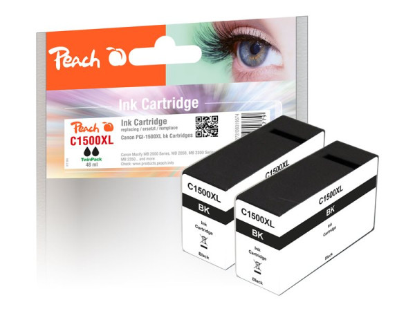 Peach Tinte TwinPack schwarz PI100-272 kompatibel zu Canon