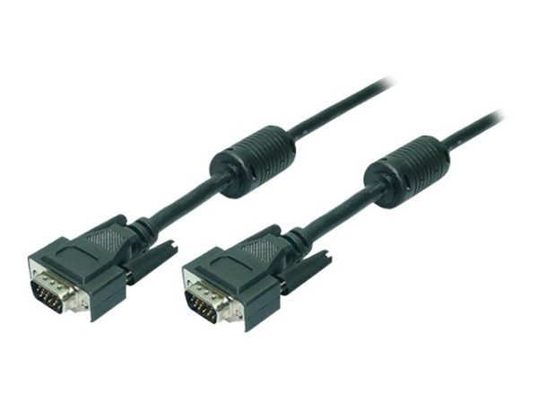 LogiLink VGA Cable 2xST black 2x Ferrit Core 15M