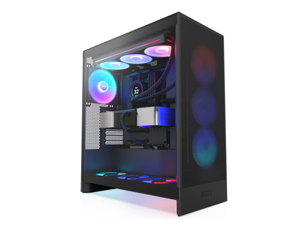 NZXT H7 Flow RGB ( 2024 ) (schwarz, Tempered Glass)