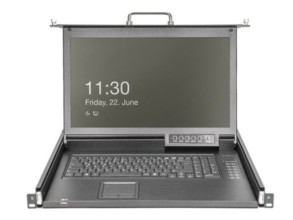 Digitus Modulare HD LCD KVM Konsole mit 17" TFT 8 Port Cat