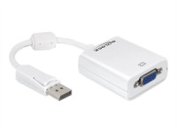 Adapter Displayport --> VGA passiv DeLock St/Bu weiß Adapter Displayport --> VGA passiv DeLock St/Bu weiß