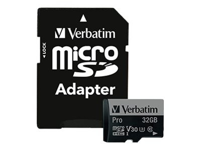 Verbatim microSD Pro 32GB Cl10 SDHC VER UHS Speed